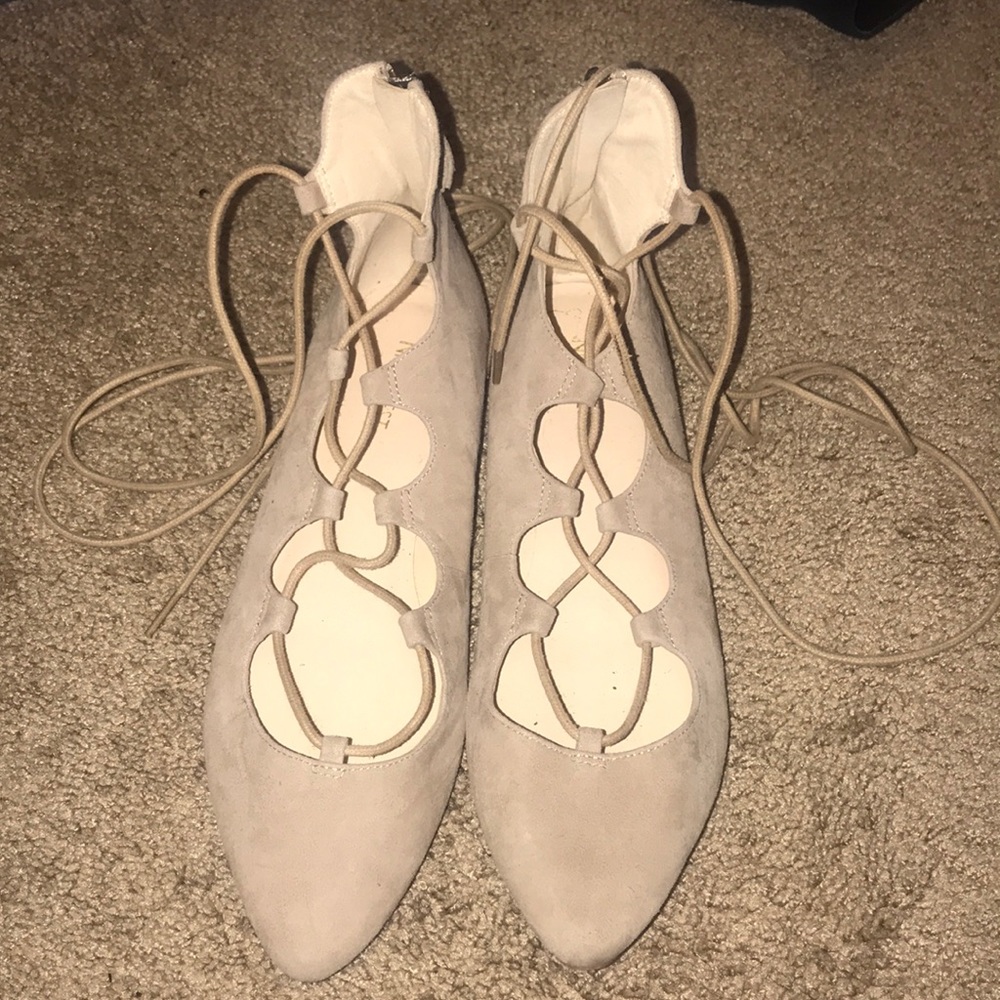 Nine West lace up ballet flats